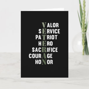 Cartão Veteranos Feliz Dia dos Veteranos Apoiam Gráfico