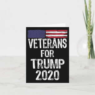 Cartão Veteranos Militares Para Trump 2020 Contra Joe