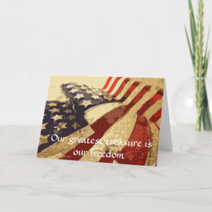 Cartão Veteran's Day Our Greatest treasure greeting card