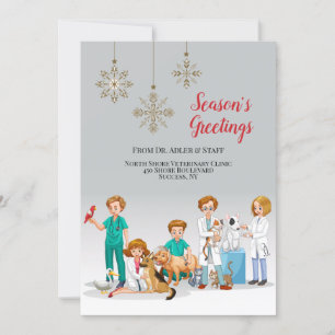 Cartão veterinário de férias