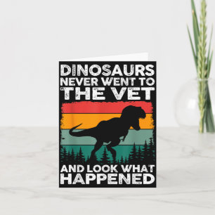 Cartão Veterinário Dinossauro Engraçado Vida de Veterinár