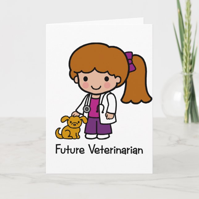 Cartão Veterinário Futuro - Menina (Frente)