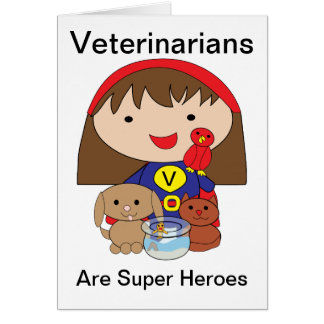 Cartão Veterinários São Super Heróis