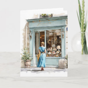 Cartão Viagem À Padaria Em Aquarelas