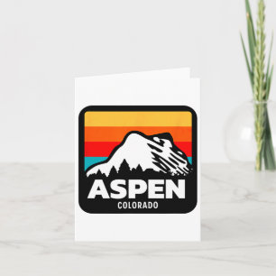 Cartão Viagem da Família Snowboard em Aspen Colorado Skii