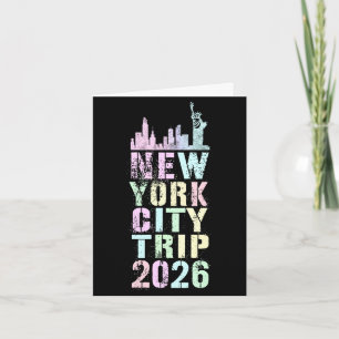 Cartão Viagem das meninas à cidade de Nova York 2026 féri