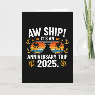 Cartão Viagem de Aniversário de Navio 2025 Cruzeiro Casal