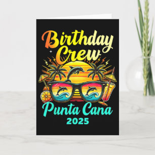 Cartão Viagem de aniversário de Punta Cana 2025 Grupo de 