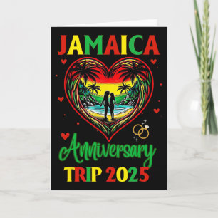 Cartão Viagem de Aniversário Jamaica 2025 Casal Férias Co