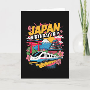 Cartão Viagem de Aniversário Japão Tóquio Osaka Nagoya Fl