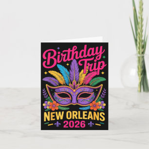 Cartão Viagem de Aniversário Nova Orleans 2026 Combinando