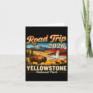 Cartão Viagem de carro 2026 parque nacional yellowstone b