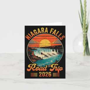 Cartão Viagem de carro para cachoeira de niagara férias d