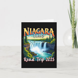 Cartão Viagem de carro para férias em família em Niagara