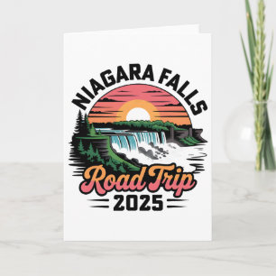 Cartão Viagem de carro para Niagara Falls 2025 Viagem em