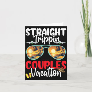 Cartão Viagem de Casal Straight Trippin 2026 Praia Verão