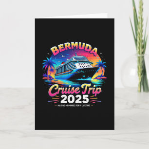 Cartão Viagem de Cruzeiro Bermudas 2025 Presente de Pôr d