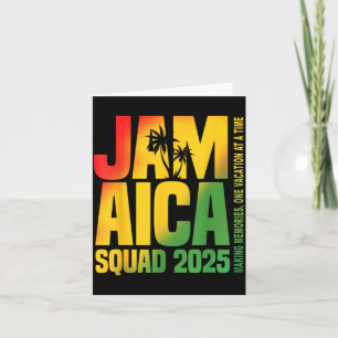 Cartão Viagem de Férias da Família da Turma da Jamaica Gr