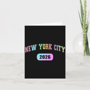 Cartão Viagem de férias vintage nova york cidade 2026 via