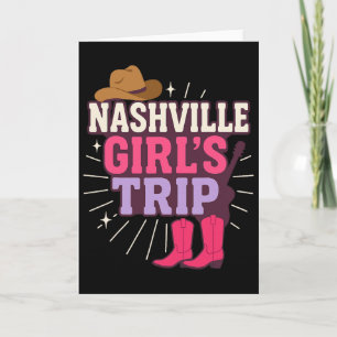Cartão Viagem de Garotas de Nashville Festa de Despedida 