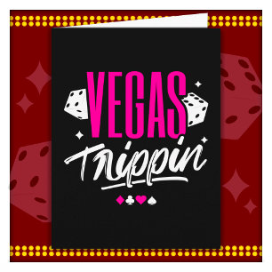 Cartão Viagem de Garotas em Vegas Aniversário em Las Vega