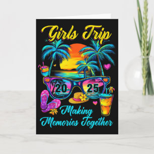 Cartão Viagem de Meninas 2025 Fazendo Memórias Férias Com