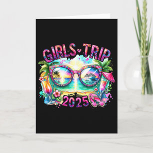 Cartão Viagem de Meninas 2025 Viagem de Verão Férias Cruz
