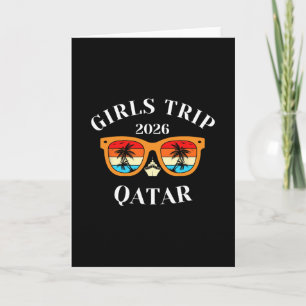 Cartão Viagem de Meninas 2026 Qatar Férias de Primavera 2