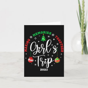 Cartão Viagem de Meninas de Natal 2025 Fim de Semana Féri