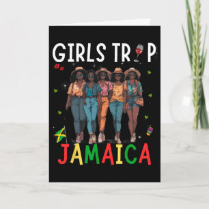 Cartão Viagem de meninas Jamaica Festa de feriado engraça
