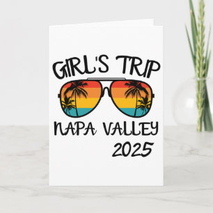 Cartão Viagem de Meninas Vale de Napa 2025 Férias de Verã