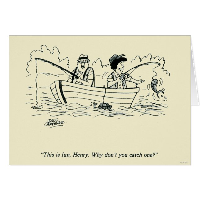 Cartão Viagem de pesca (Frente Horizontal)