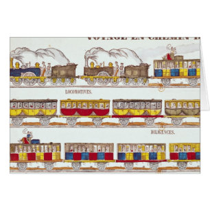 Cartão Viagem do trilho em 1845