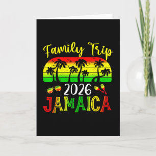 Cartão Viagem em Família Jamaica 2026 Tapete de Praia par