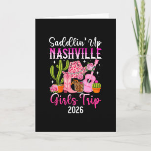 Cartão Viagem engraçada de meninas de Nashville 2026 Féri