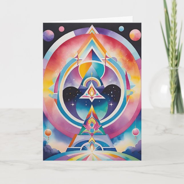 Cartão Viagem espiritual Alma Viagem Aura Energia Astral (Frente)