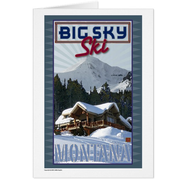 Cartão VIAGEM Montana-Ski Big Sky (Frente)
