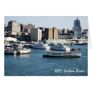 Cartão viagem NYC o Rio Hudson de g/nc Artisanware
