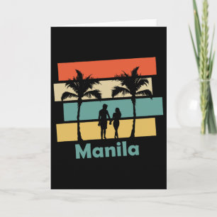 Cartão Viagem Retro Antiga Manila Filipinas