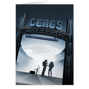 Cartão Viagem Sci-Fi Ad, Ceres do Planeta Anão