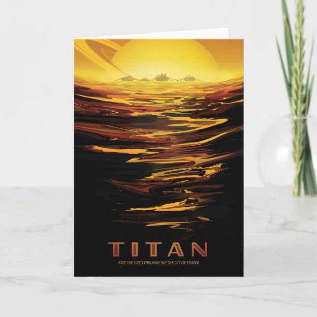 Cartão Viagem Sci-Fi Ad, Lua Titã (Frente)