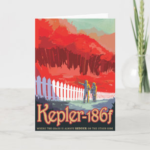 Cartão Viagem Sci-Fi Ad, Planet Kepler-186f