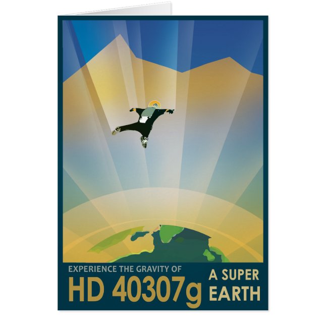 Cartão Viagem Sci-Fi Ad, Planeta HD 40307g (Frente)
