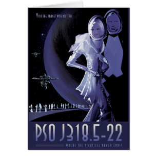 Cartão Viagem Sci-Fi Ad, Planeta PSO J318.5-22