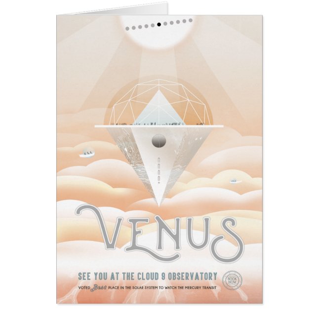Cartão Viagem Sci-Fi Ad, Vênus Planeta (Frente)