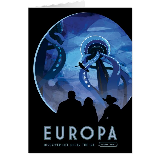 Cartão Viagem Sci-Fi, Lua Europa (Frente)