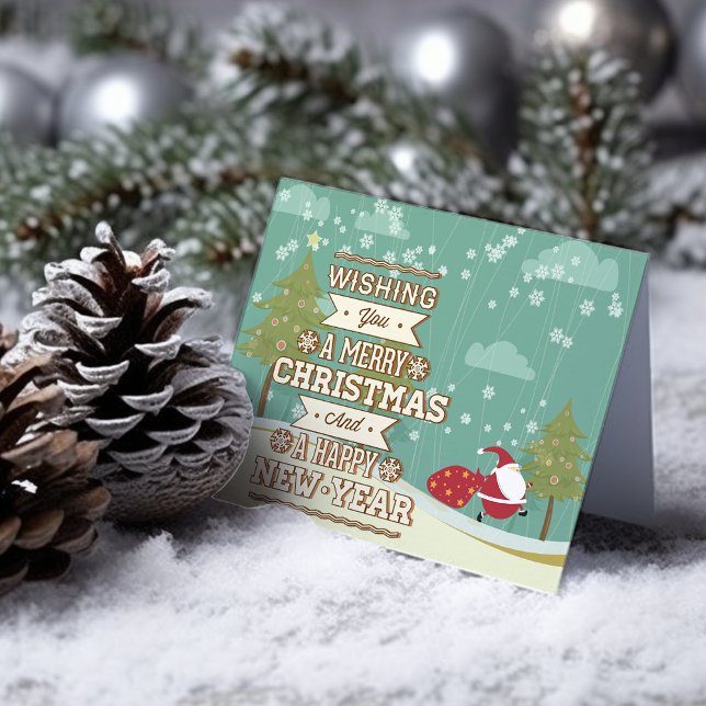 Cartão Viagem tradicional do Papai Noel (Criador carregado)