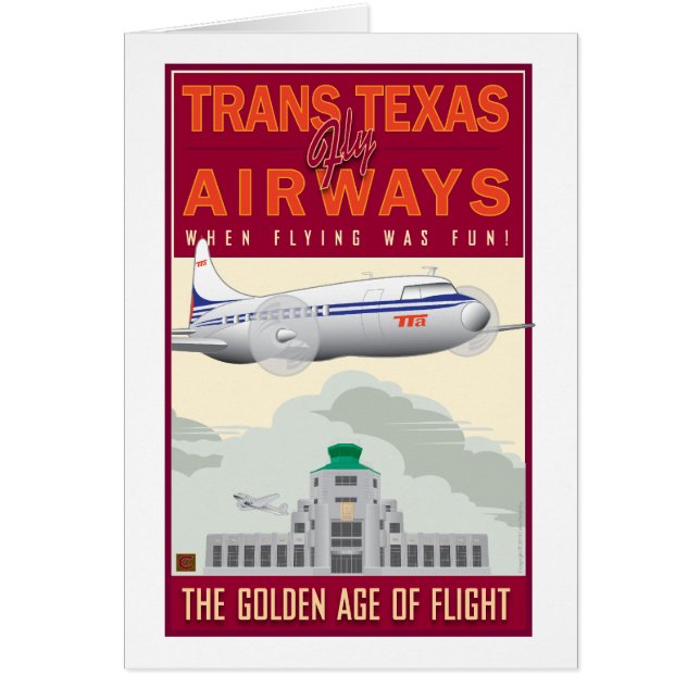Cartão VIAGEM-Trans-Texas Airways (Frente)