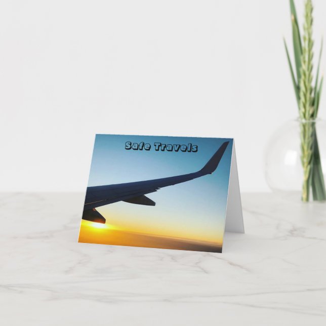Cartão viagens seguras pôr do sol (Frente)