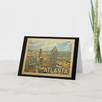 Viagens vintage Atlanta Skyline Atlanta